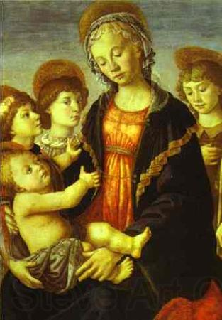 Sandro Botticelli Madonna and Child, Two Angels and the Young St. John the Baptist France oil painting art